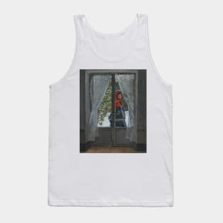 The Red Kerchief by Claude Monet Tank Top